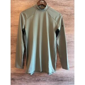 Under Armour shirt top Long sleeves Men Small Green High Neck Reactor